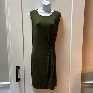 Banana Republic Sleeveless Olive Green Knit Dress – Size L